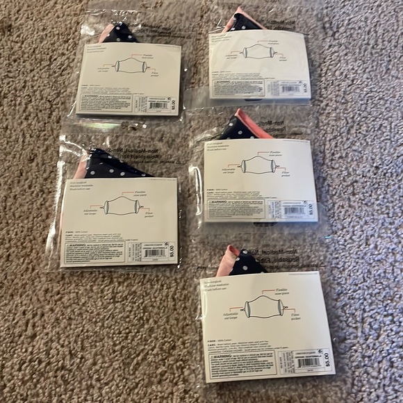 Mask 10 Cat & Jack Kids Reusable Girls Masks - Picture 2 of 4